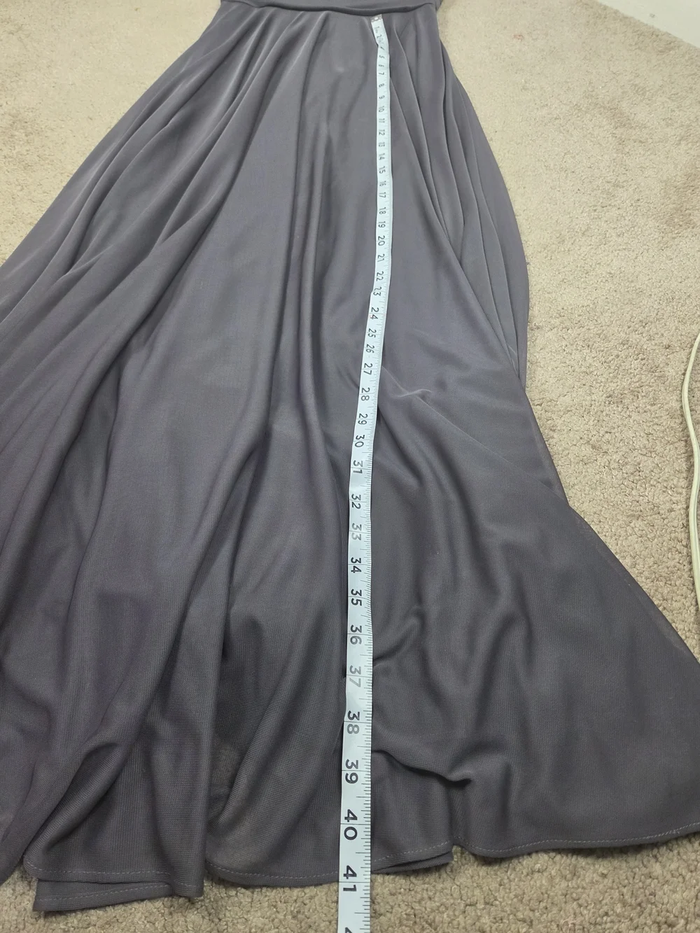 ALFRED SUNG Charcoal Maxi Dress with Ruched Crossover Bodice - Picture 7 of 9